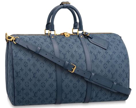 lv duffle bag blue